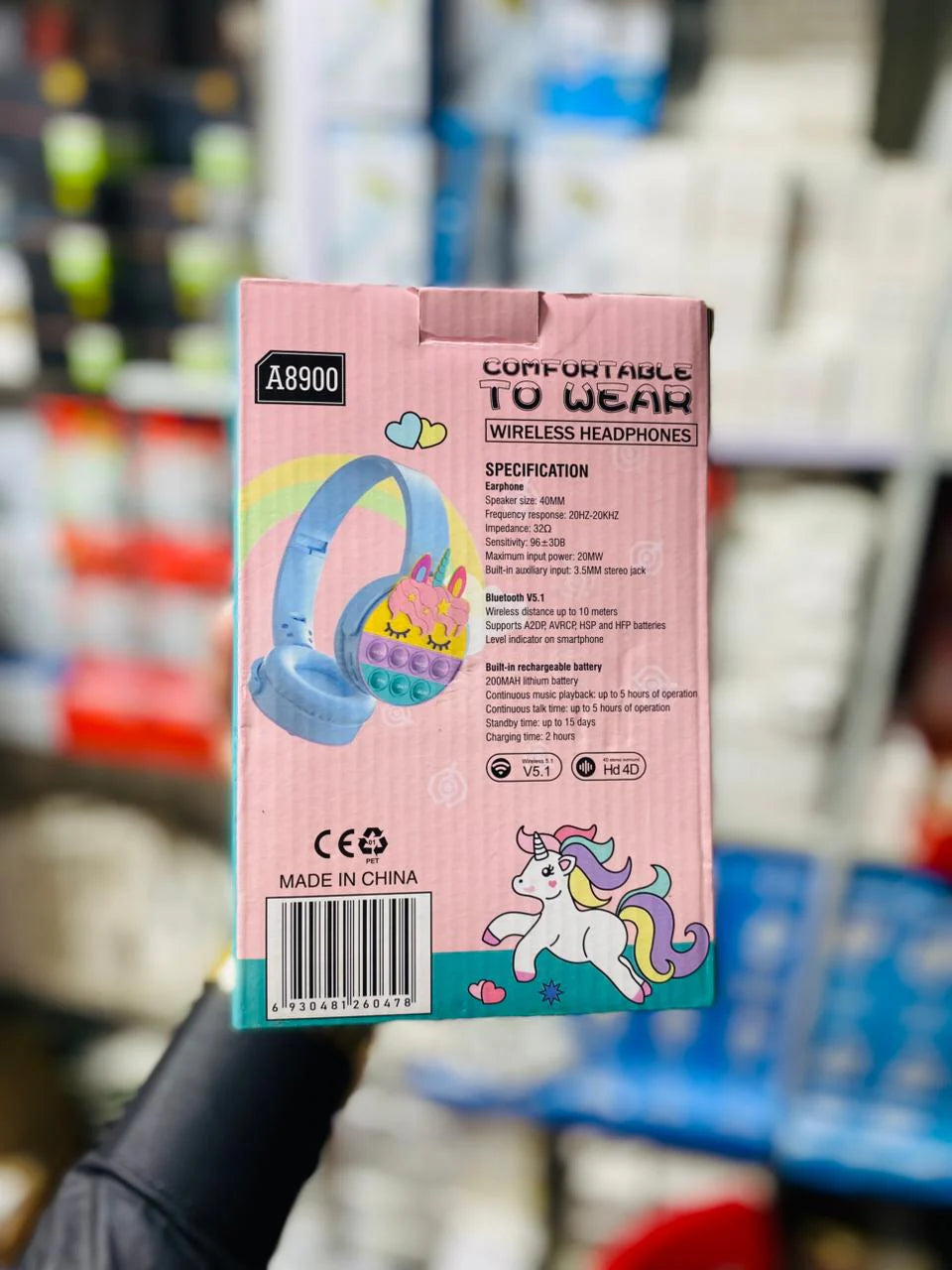 Magic Unicorn Pop-It Sensory Headphones: The Ultimate 2-in-1 Wireless Audio & Fidget Toy for Kids – Lightweight, Comfortable & Cute!