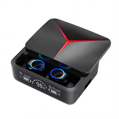 M90 Pro TWS Wireless Earbuds - Bluetooth 5.3 Gaming Headphones with LED Display & Power Bank