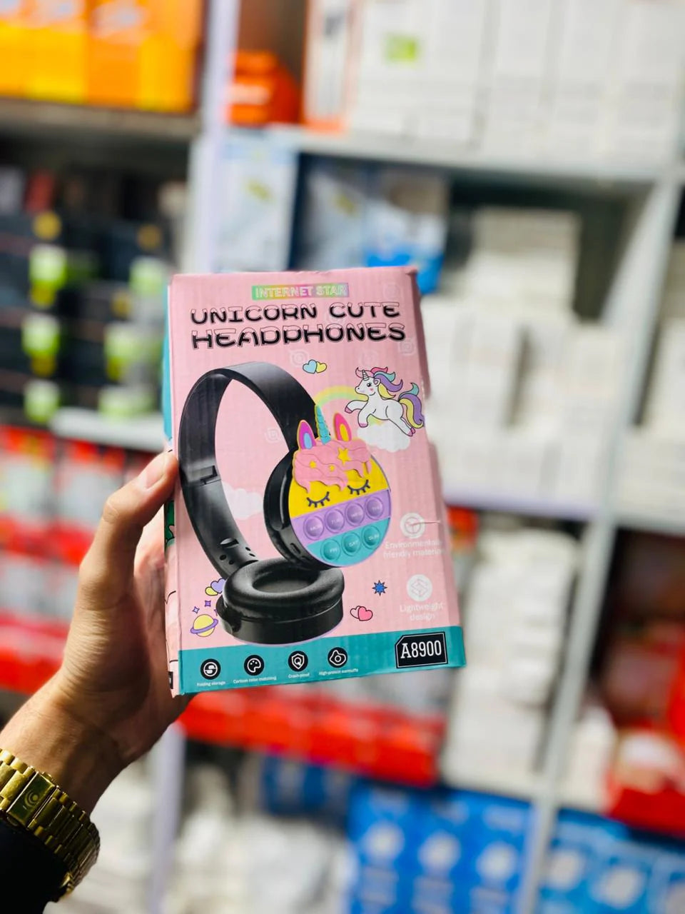 Magic Unicorn Pop-It Sensory Headphones: The Ultimate 2-in-1 Wireless Audio & Fidget Toy for Kids – Lightweight, Comfortable & Cute!