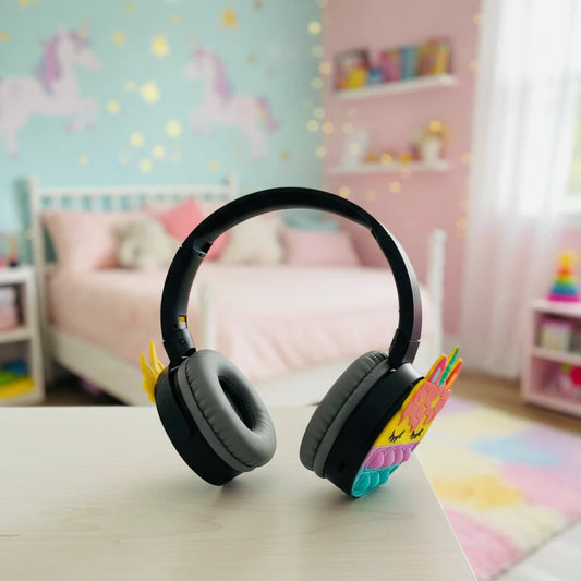 Magic Unicorn Pop-It Sensory Headphones: The Ultimate 2-in-1 Wireless Audio & Fidget Toy for Kids – Lightweight, Comfortable & Cute!