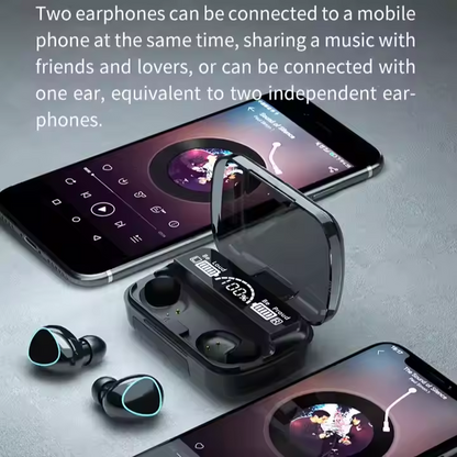 M10 TWS Wireless Earbuds Bluetooth 5.1 Headphones with LED Digital Display & 2000mAh Power Bank Case