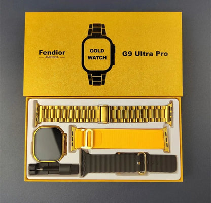 New G9 Ultra Pro Gold Color Edition Series 9 Smart Watch With Qdfit Pro App